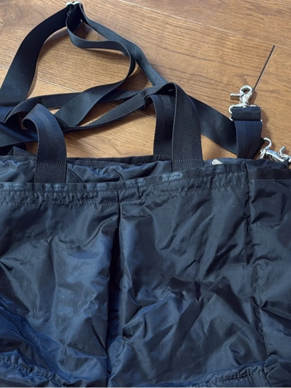 LeSportsac Black Nylon Diaper Bag